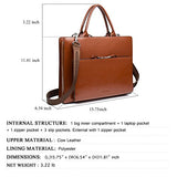 Bostanten Leather Briefcase Shoulder Laptop Business Vintage Slim Bags For Men & Women