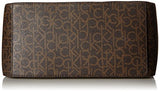 Calvin Klein Corner Signature North/South Tote, Brown/Khk/Luggage