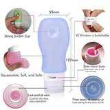 4 Pack-FNSHIP Sucker type Portable Food Grade Squeeze Silicone Liquid Travel Bottles TSA Approved