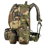 Aw Woodland Camouflage Camping Bag 23X19X5.5" Oxford Nylon Backpack Travel Hike Camp Climb Military