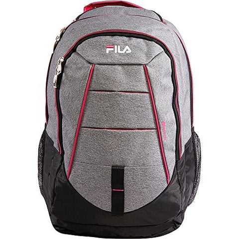 Fila Windstorm Laptop and Tablet Backpack, HEATHER/FUCHSIA One Size