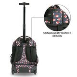 HollyHOME Rolling Backpack 18 inch Students Multifunction Waterproof Wheeled Large Storage