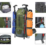 seenlast 50L Unisex Travel Hiking Backpack Outdoor Sport Daypack Water-Resistant Bag with Rain