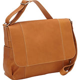 Ledonne Leather Flap Over Shoulder Bag, Black