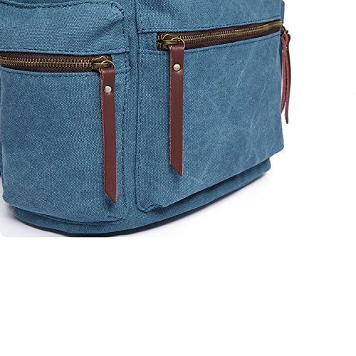 beautywill vintage canvas backpack rucksack unisex for school travel hiking Shop Beautywill Vintage Canvas Backpack Rucks – Luggage Factory