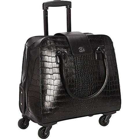 Hang Accessories Crocodile Rolling Carry On Trolley Bag - Wheeled Travel, Work, And Weekend Tote.