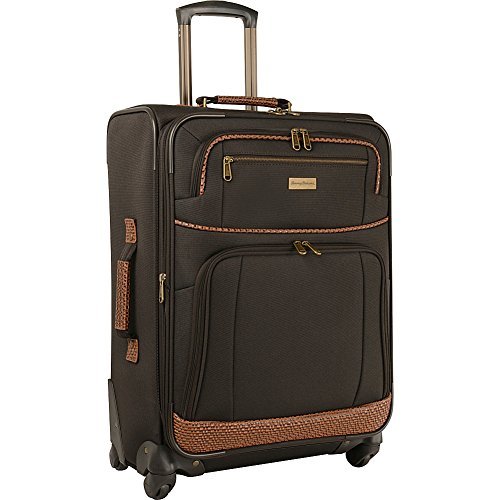 Tommy Bahama Mojito 24-Inch Expandable Spinner Suitcase, Dark Brown
