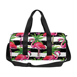 INTERESTPRINT Tropical Flamingo and Palm Tre Travel Duffel Bag, Waterproof Bag