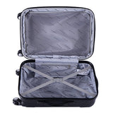 Goplus Globalway Expandable 20" Abs Carry On Luggage Travel Bag Trolley Suitcase (Black)