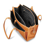 Samsonite Ladies Leather N/S Tote Cognac