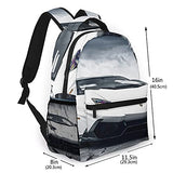 Casual Backpack,Luxury Sports Car,Business Daypack Schoolbag For Men Women Teen