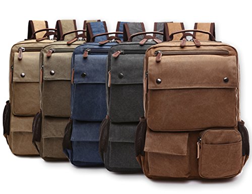 aidonger unisex vintage canvas and leather casual backpack Shop Aidonger Vintage Canvas Mens School Back – Luggage Factory