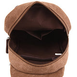 Zuolunduo Mini Backpack Casual Canvas Chest Bag Sling Shoulder Bag Rucksack M8639Xk,Black