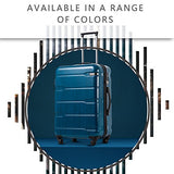 Coolife Luggage Expandable(only 28") Suitcase PC+ABS Spinner Built-In TSA lock 20in 24in 28in Carry on (Caribbean Blue, M(24in).)