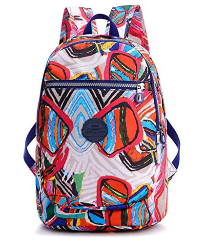 Girls Lightweight Floral Backpack Purse Water-resistant Nylon Travel Hiking Daypack for Women