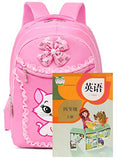 Debbieicy Cute Cat Printing Lace Backpack Lightweight Princess School Bag Kids Bookbag Handbag Pen Bag Set for Primary Girls (Large, Pink1(Backpack Handbag Pen Bag))