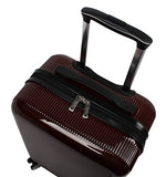 Nicole Miller New York Ria Collection Hardside 3-Piece Spinner Luggage Set: 28", 24", and 20" (Burgundy)