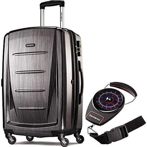 Samsonite Winfield 2 Fashion HS Spinner 28" Charcoal (56846-1174) Portable Luggage Scale Red/Black