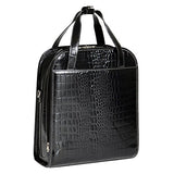 Siamod Serra Leather Ladies' 15" Laptop Tote, Womens Computer Briefcase In Red