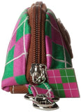 Sydney Love Argyle Golf Ball Holder Cosmetic Case,Pink/Green,One Size