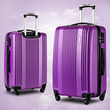 TBWYF Luggage Set 3 Piece Set Suitcase set Spinner Hard shell Lightweight (purple)