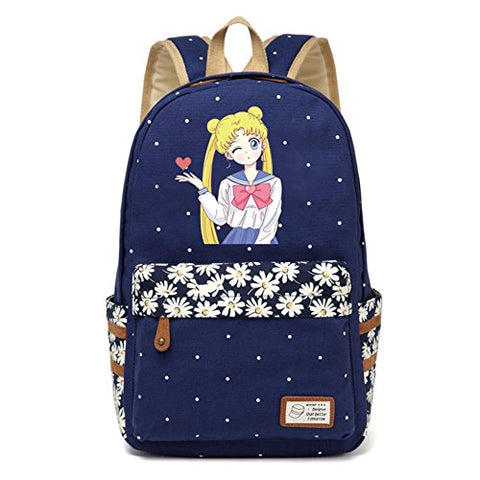 Siawasey Anime Sailor Moon Bookbag Backpack School Bag
