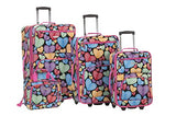 Rockland 4 Piece New Heart Luggage Set, Newheart, One Size