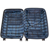 Ben Sherman Carlisle 24" Hardside Expandable 8-Wheel Spinner Checked Luggage, Navy