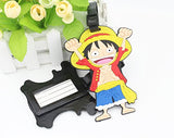 Finex Set of 4 - One Piece Straw Hat Pirates Travel Luggage Tags Bag Tag with Adjustable Strap