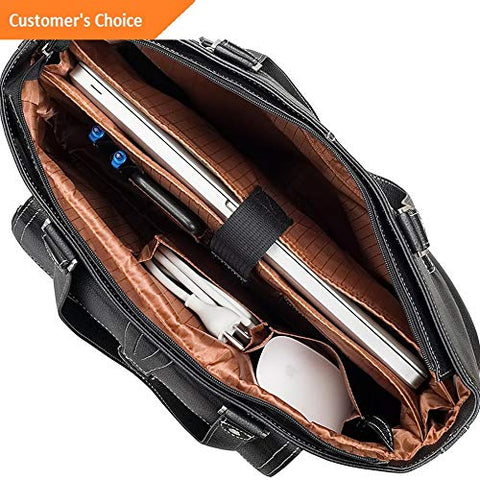 Sandover Clark Mayfield Stafford Pro 17.3 Leather Laptop Tote Womens Business Bag NEW | Model