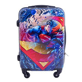 DC Comics Luggage Superman 21 Inch Spinner Rolling Upright Hardsided Luggage, Multi-Colored