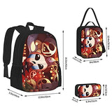 The Bin-Ding Of Is-Aac Backpack Three-Piece Cartoon School Bag With Pencil Case Messenger Lunch Bag