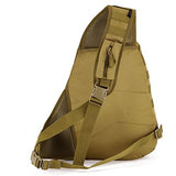Protector Plus Tactical Military Sling Chest Pack Bag Molle Daypack Laptop Backpack (Brown)