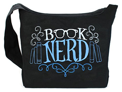 Dancing Participle Book Nerd Embroidered Sling Bag