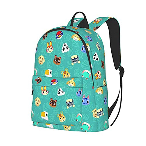 Ani-mal Cro-ss-ing Backpack Unisex Business Travel Laptop Backpack Fashion Lightweight Adjustable Double Strap Shoulder Bookbag Daypack Bookbag for Men Women College Outdoor Work Travel Gift