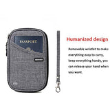 Travel Wallet RFID Blocking Document Organizer Bag, Family Passport Holder