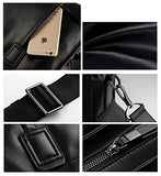 Saierlong New Mens Black Genuine Leather Briefcase Shoulder Laptop Business Bag