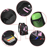 Hynes Eagle Sweetheart Pattern Kids Backpack Black