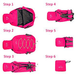 CLEVER BEES Outdoor Water Resistant Hiking Backpack, Fuchsia