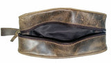 Mens Toiletry Bag Shaving Dopp Case For Travel by Bayfield Bags (Brown)
