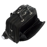 Mcklein USA 76535 Ohare, 15.6" Nylon Checkpoint Friendly Wheeled Laptop Briefcase, 18"x9.25"x14.5", Black