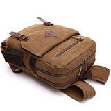 Aidonger Vintage Canvas Laptop Backpack School Backpack (Khaki)