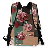 Multi leisure backpack,Silk Scarf Design Fashion Textile, travel sports School bag for adult youth College Students