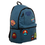 Soft Blue Patches Knapsack, Ready Player One Character Inspired Backpack With Gunter Patches, Gamer
