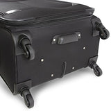 Perry Ellis Men'S Tribute Carry On/Check In Spinner Luggage Set, Black