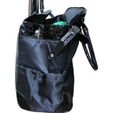 Amerileather Deluxe Skylar Women's 17-inch Rolling Tote with Laptop Compartment Black