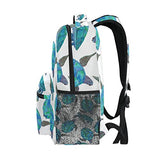 Backpack Travel Funny Turtle Watercolor School Bookbags Shoulder Laptop Daypack College Bag for