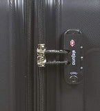 Dejuno Kingsley Abs 3-Piece Hardside Spinner Luggage Set-Black