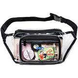 360 DESIGN BOX Clear Fanny Pack, Adjustable Transparent Clear Waist Bag, NFL Stadium Approved Clear