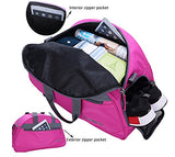 Mier 20Inch Sports Gym Bag Travel Duffel Bag With Shoes Compartment For Women And Men(Black)